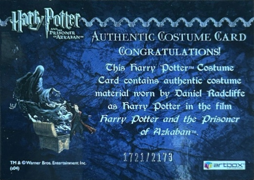 Harry Potter's Quidditch Costume - Back