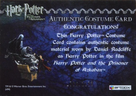 Harry Potter's Quidditch Costume - Back