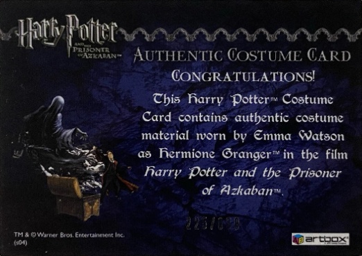 Hermione's Black Robe - Back