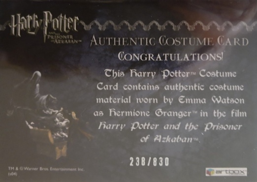 Hermione's Black Robe - Back