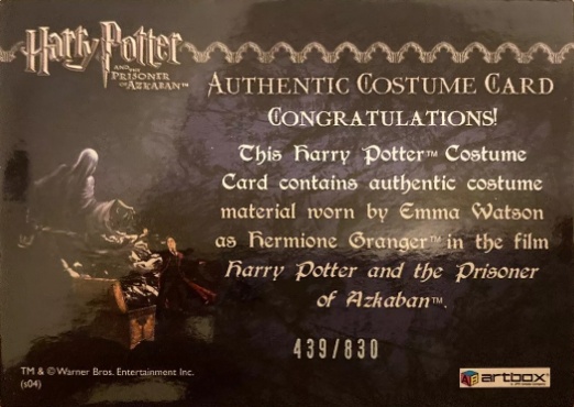 Hermione's Black Robe - Back