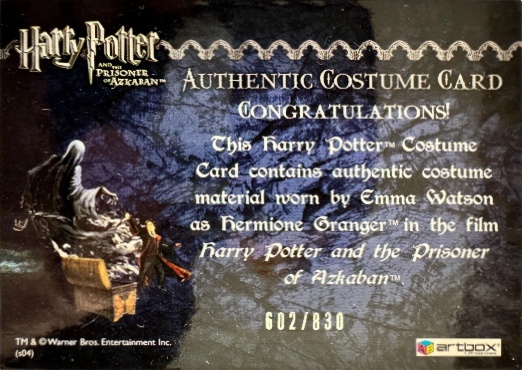 Hermione's Black Robe - Back