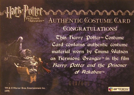 Hermione's Black Robe - Back