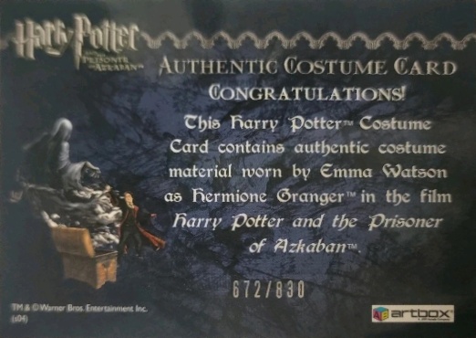 Hermione's Black Robe - Back