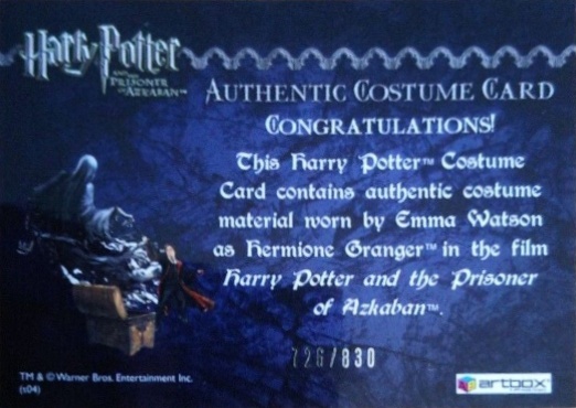 Hermione's Black Robe - Back