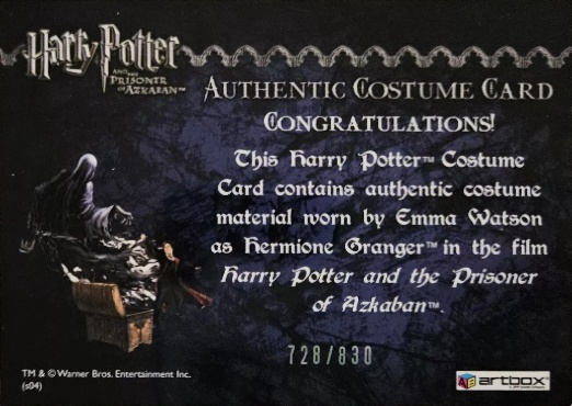 Hermione's Black Robe - Back