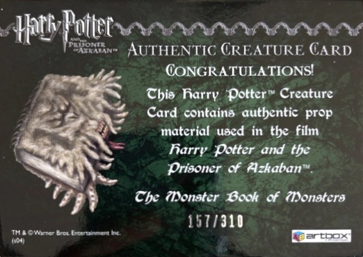 The Monster Book of Monsters - Back