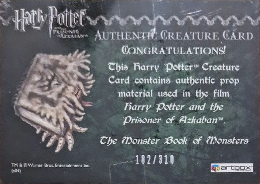 The Monster Book of Monsters - Back