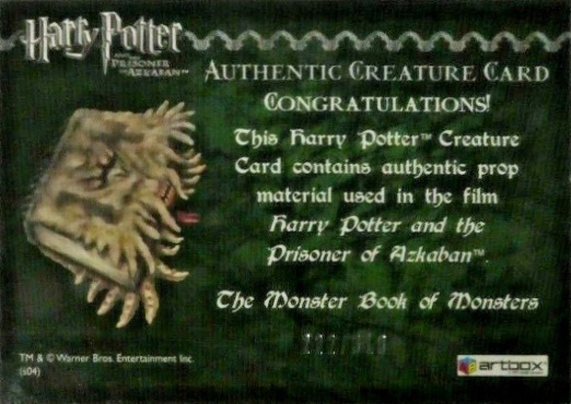 The Monster Book of Monsters - Back