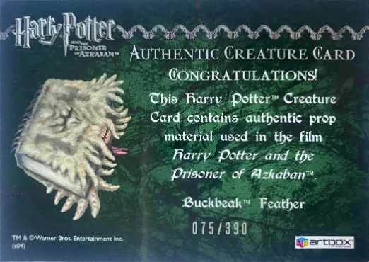 Buckbeak's Feather - Back