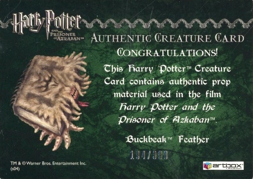 Buckbeak's Feather - Back
