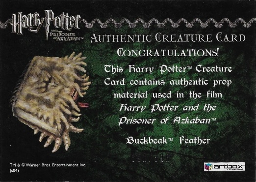Buckbeak's Feather - Back