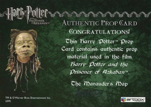 The Marauder's Map - Back