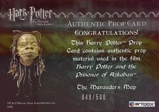 The Marauder's Map - Back