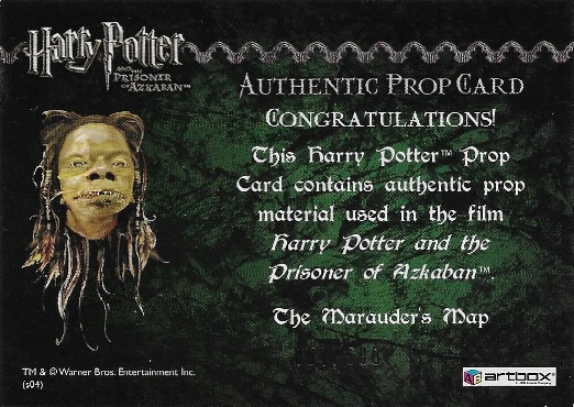 The Marauder's Map - Back