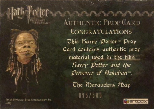 The Marauder's Map - Back