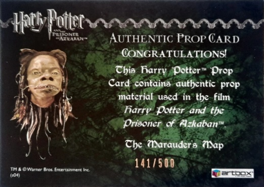 The Marauder's Map - Back