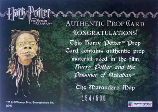 The Marauder's Map - Back