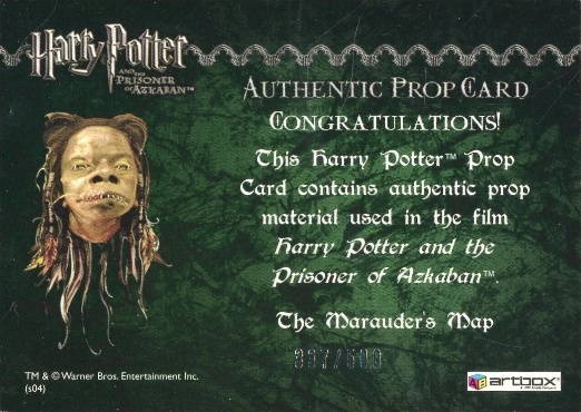 The Marauder's Map - Back