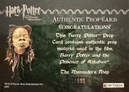 The Marauder's Map - Back