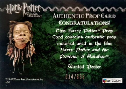 Wanted Poster - Back