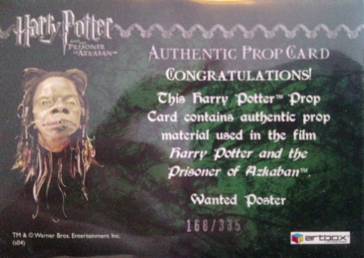 Wanted Poster - Back