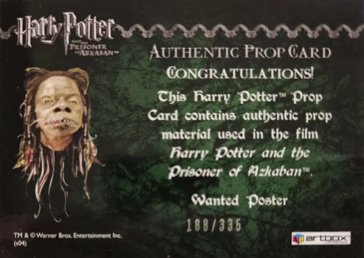 Wanted Poster - Back