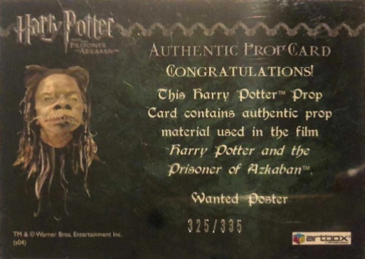 Wanted Poster - Back