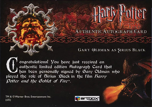 Gary Oldman as Sirius Black - Back