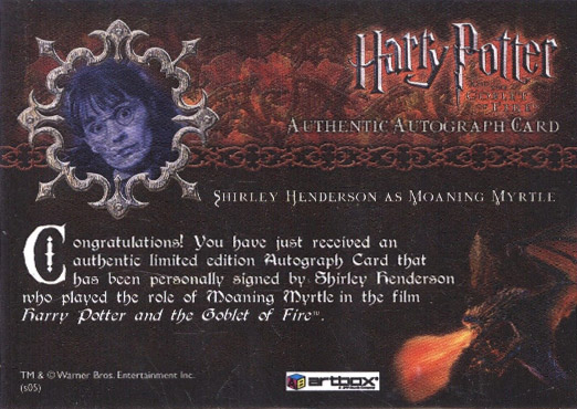 Shirley Henderson as Moaning Myrtle - Back