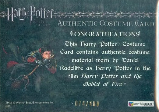 C1 - Harry Potter's First Task Costume - Back