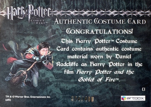 C1 - Harry Potter's First Task Costume - Back