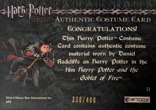 C1 - Harry Potter's First Task Costume - Back