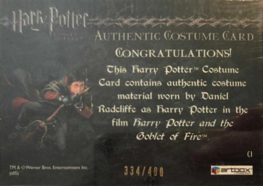 C1 - Harry Potter's First Task Costume - Back