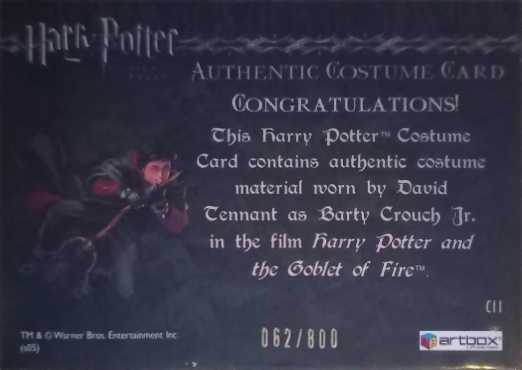 C11 - Barty Crouch Jr's Shirt - Back