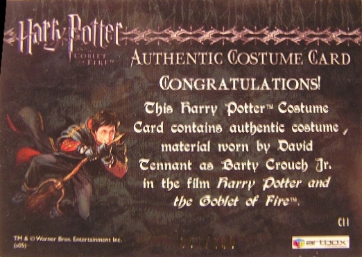 C11 - Barty Crouch Jr's Shirt - Back