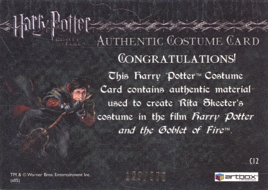 C12 - Rita Skeeter's Coat - Back