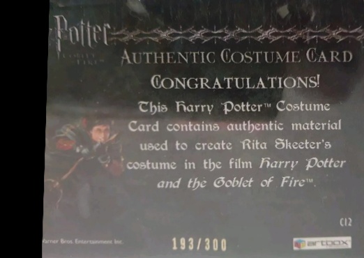 C12 - Rita Skeeter's Coat - Back