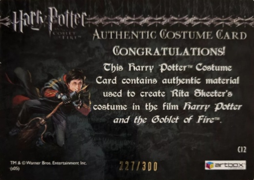 C12 - Rita Skeeter's Coat - Back