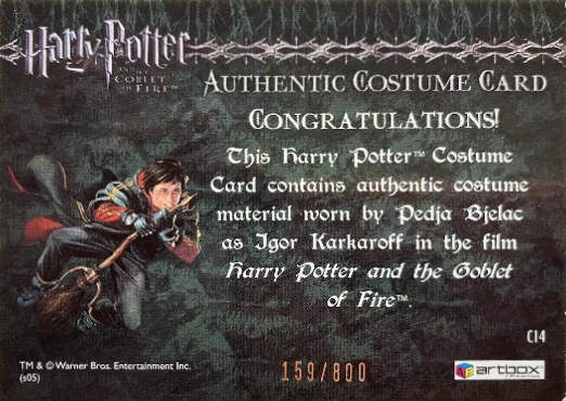 C14 - Igor Karkaroff's Yule Ball Costume - Back