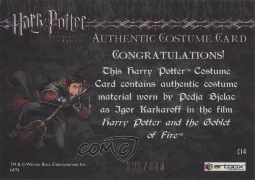 C14 - Igor Karkaroff's Yule Ball Costume - Back