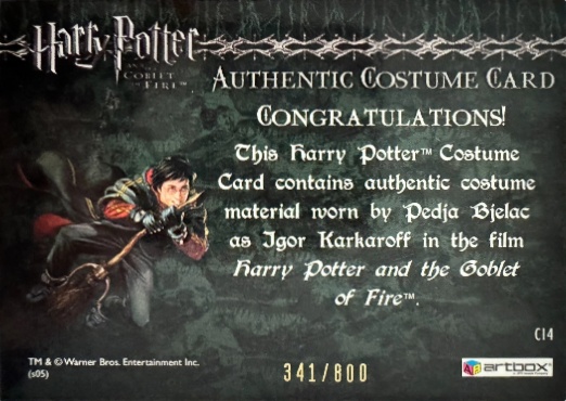 C14 - Igor Karkaroff's Yule Ball Costume - Back