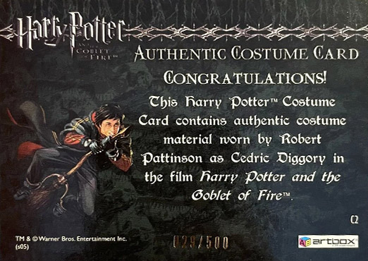 C2 - Cedric Diggory First Task Costume - Back