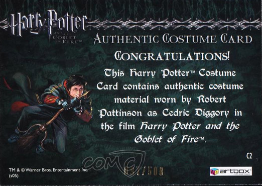 C2 - Cedric Diggory First Task Costume - Back