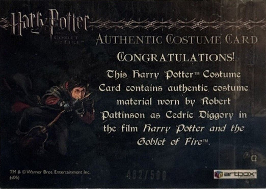 C2 - Cedric Diggory First Task Costume - Back