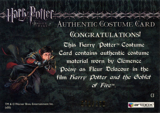 C3 - Fleur Delacour's First Task Costume - Back