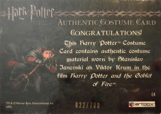 C4 - Viktor Krum's First Task Costume - Back