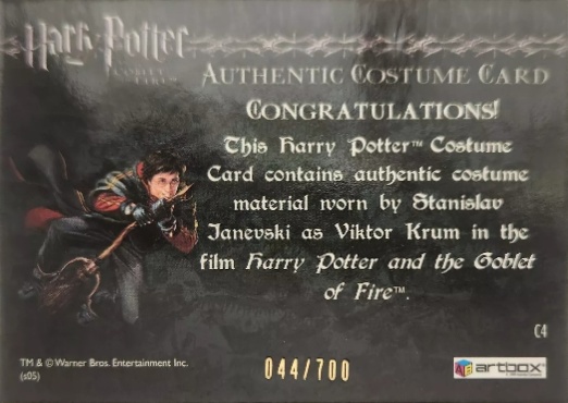 C4 - Viktor Krum's First Task Costume - Back