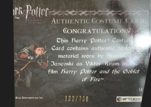 C4 - Viktor Krum's First Task Costume - Back