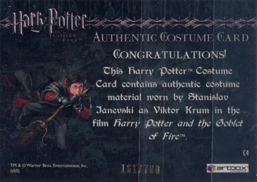 C4 - Viktor Krum's First Task Costume - Back